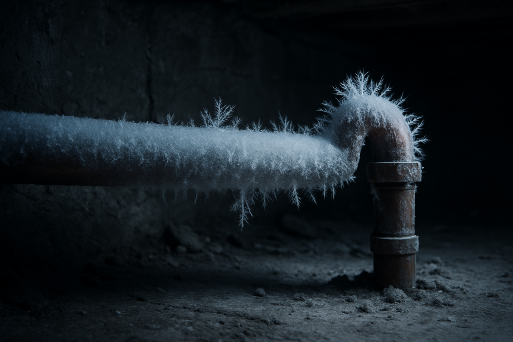 Frozen pipe with ice buildup — prevention tips for Toronto winters